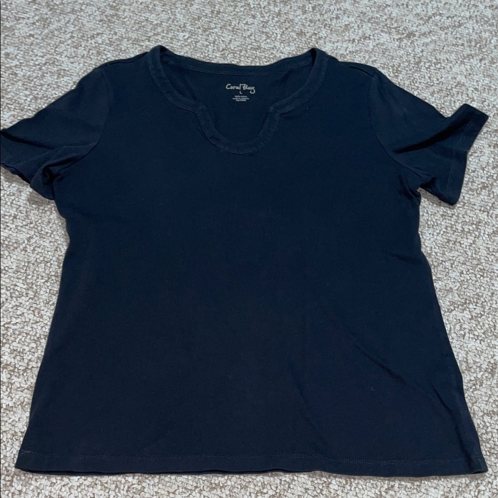 Carol Bay Women's Black Short Sleeve Tee